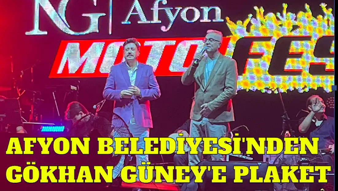 Afyon Belediyesi'nden Gökhan Güney'e Plaket