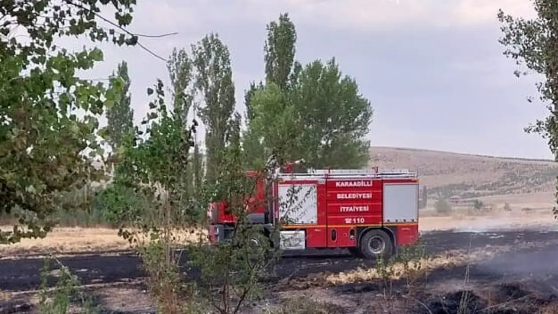 3 ayrı köyde arazi yangını meydana geldi