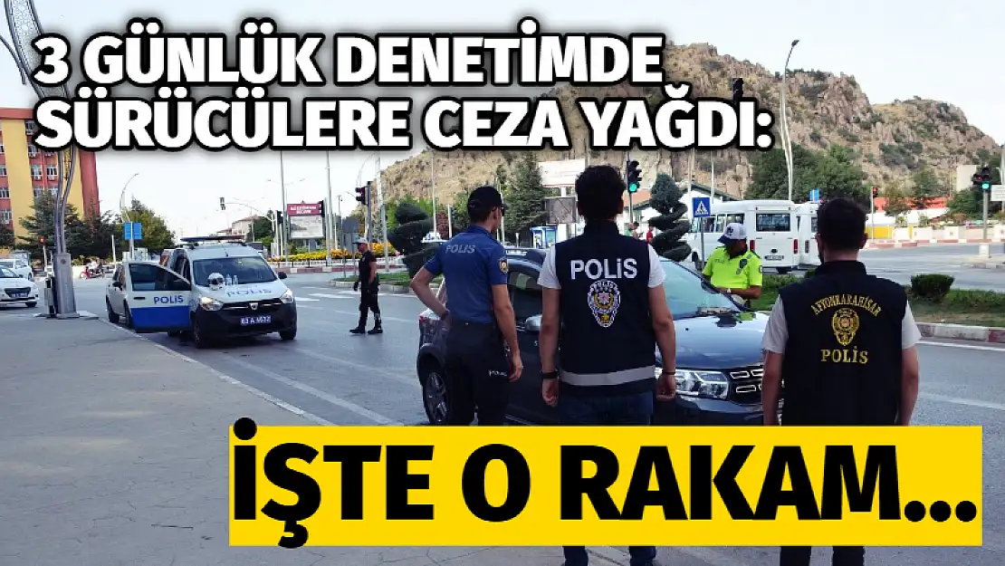 3 günlük denetimde sürücülere ceza yağdı: İşte o rakam…