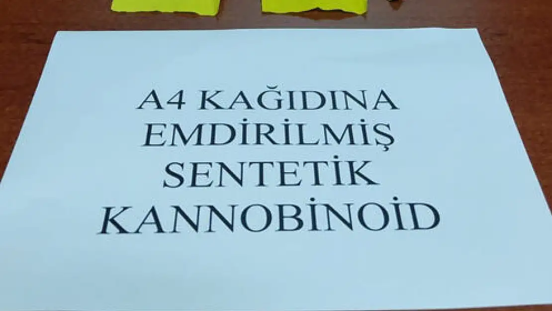 A4 kağıdına emdirilmiş uyuşturucu ele geçirildi