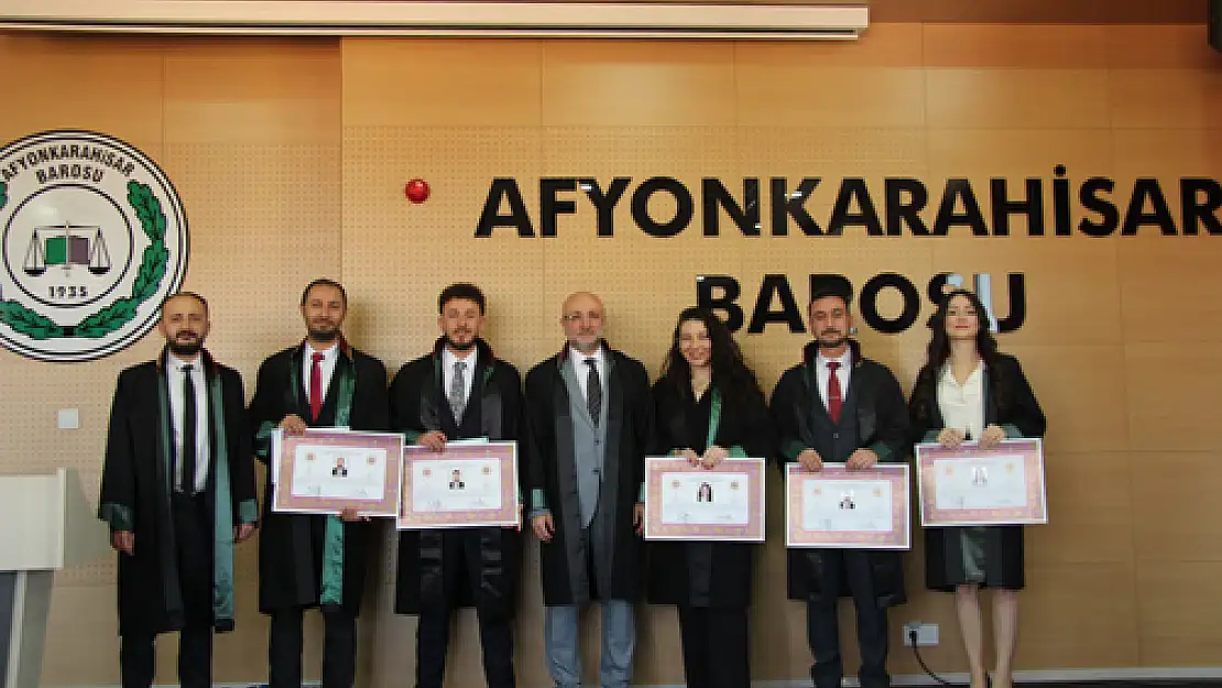 Afyon Barosuna 5 avukat daha katıldı