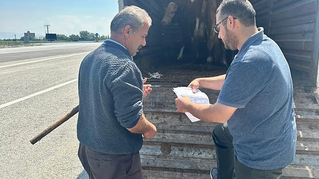 Afyon'da Canlı Hayvan Taşımacılığına Yönelik Denetimler Sürüyor