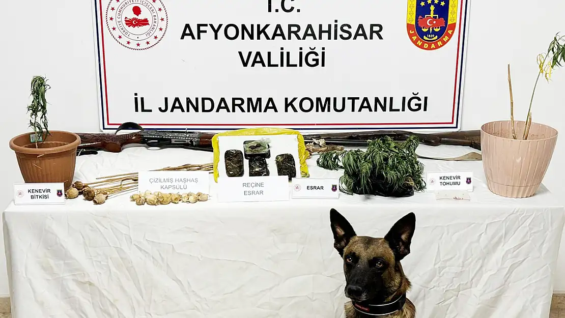 Afyon'da Jandarma Uyuşturucu Madde Ele Geçirdi