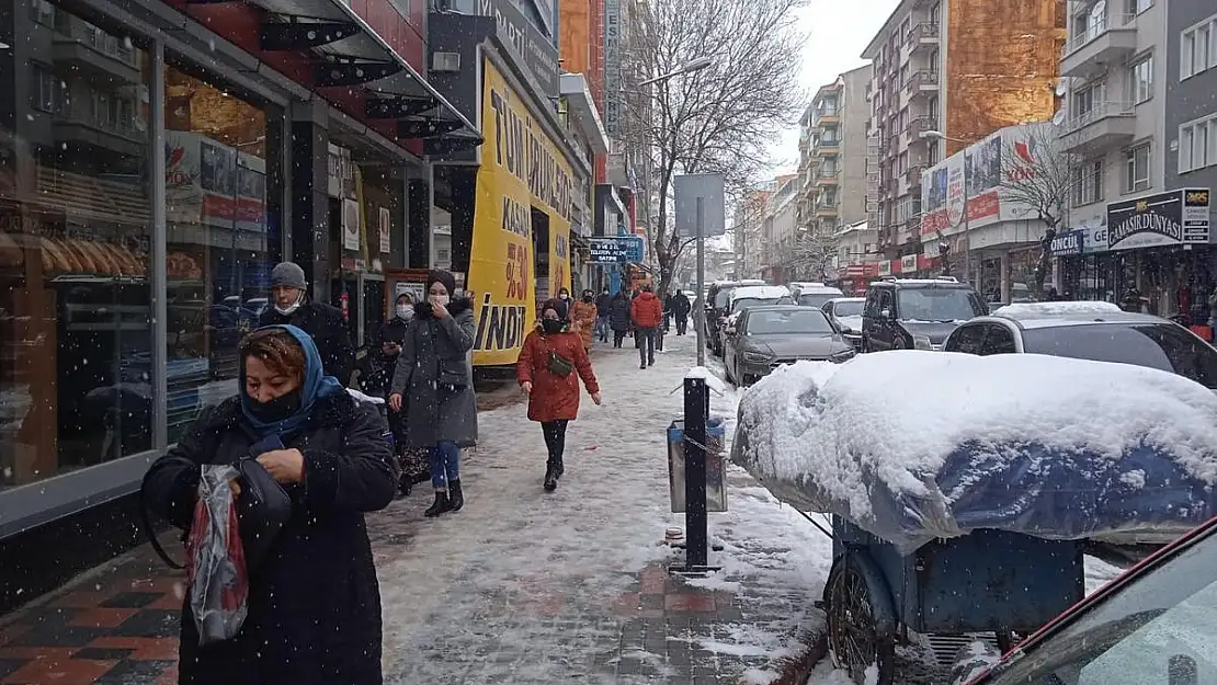 Afyonkarahisar'da kar yağışı etkili oldu