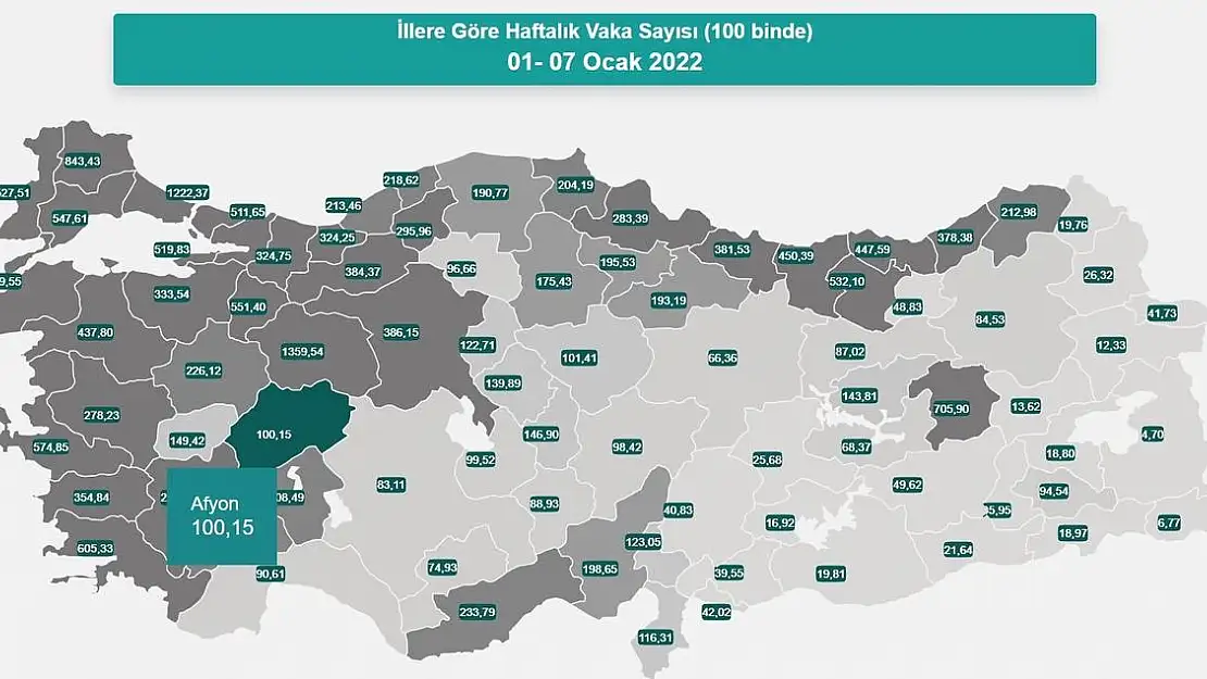 Afyonkarahisar'da korona virüs vaka sayısı yükselişe geçti