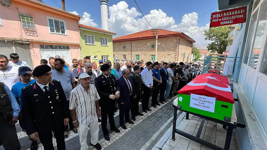 Afyonkarahisar'da vefat eden Kıbrıs gazisi için askeri tören