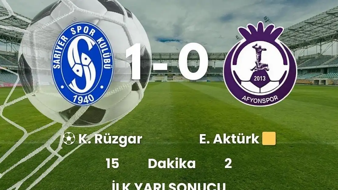 Afyonspor İlk Yarıyı 1 - 0 Geride Tamamladı