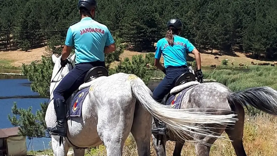 Akdağ Tabiat Parkı'nda atlı jandarma timleri göreve başladı