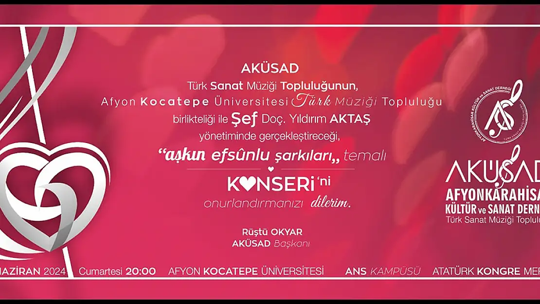 AKÜSAD TSM Topluluğu Bugün Konser Verecek