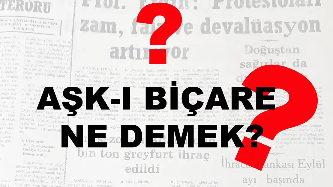 Aşk-ı Biçare Ne Demek?