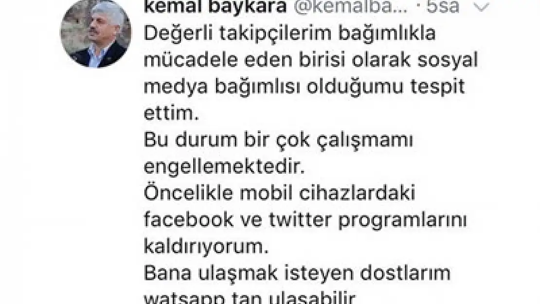 'Bağımlı oldum, ayrılıyorum'