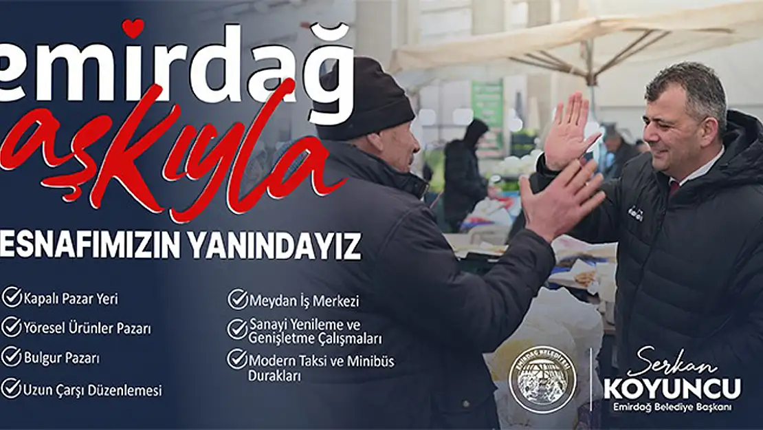 Başkan Koyuncu'nun 'Emirdağ Aşkı'  Bilboardlarda Sergileniyor