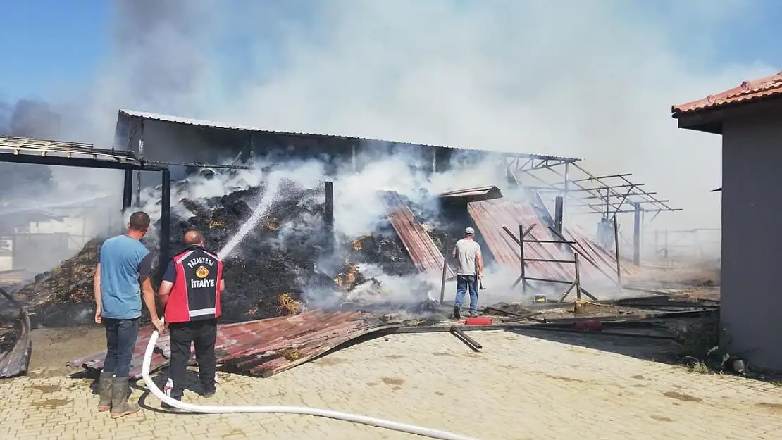 Bilecik’te dün başlayan at çiftliği yangınında soğutma işlemi devam diyor