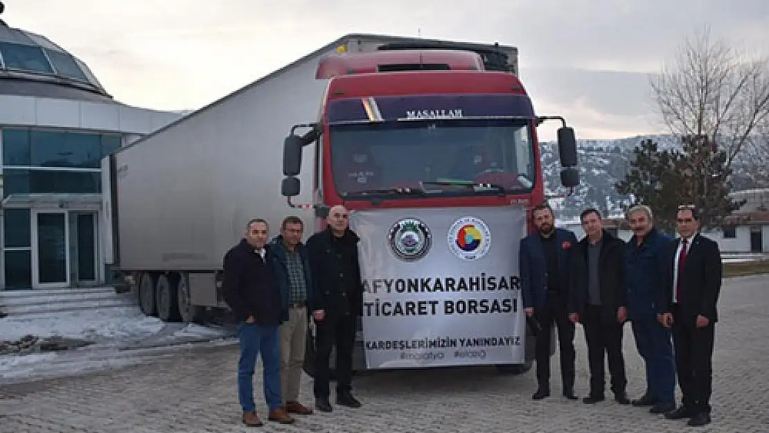 Borsa'dan yardım malzemesi yola çıktı