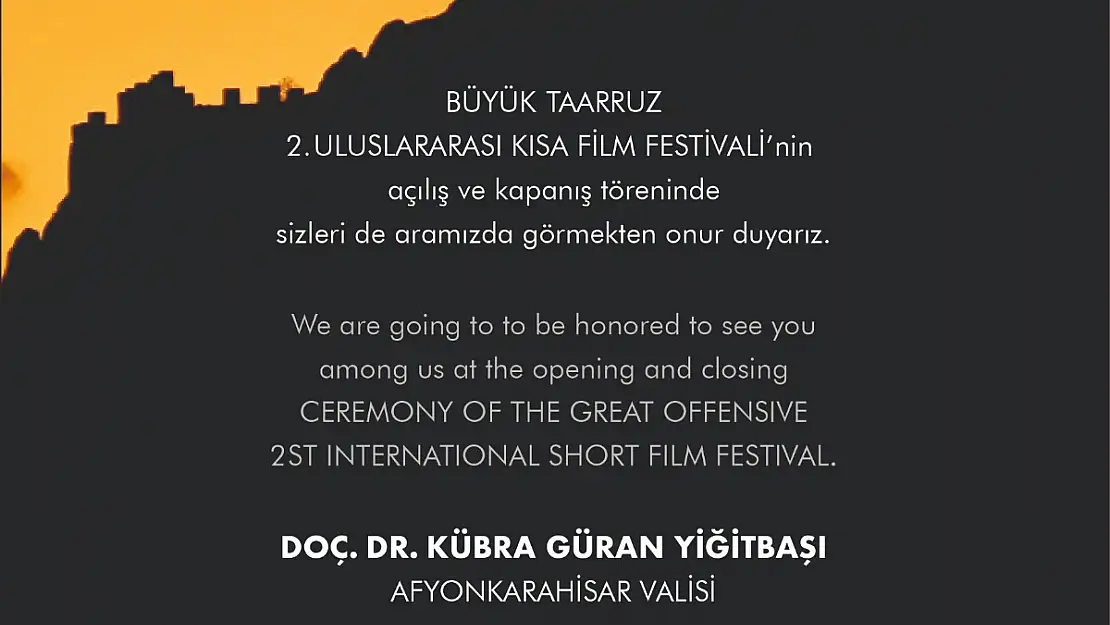 Büyük Taarruz 2. Uluslararası Kısa Film Festivali Başlıyor