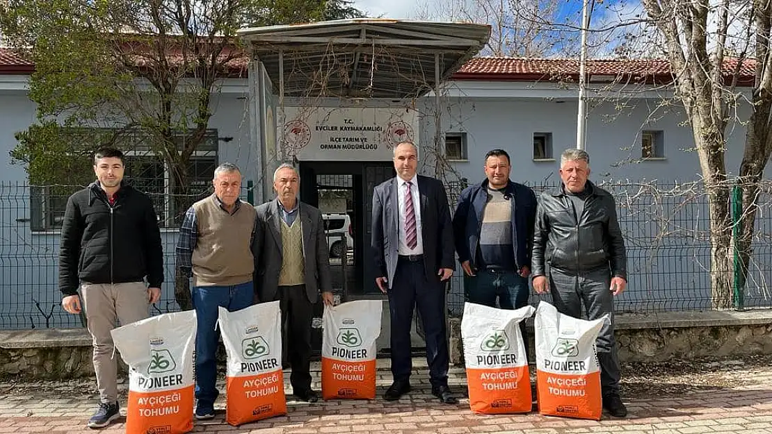 Çiftçilere hibe destekli yağlık ayçiçeği tohumu dağıtıldı