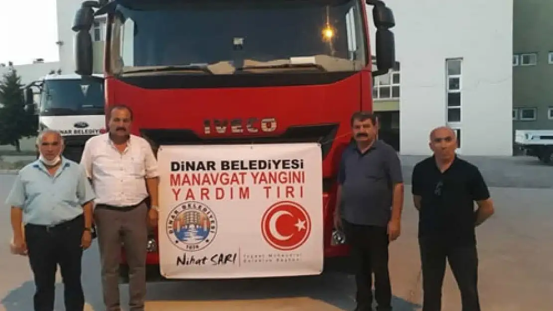 Dinar Belediyesi’nden Manavgat’a destek