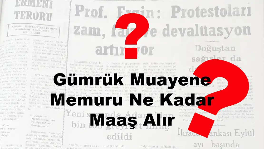 Gümrük Muayene Memuru Ne Kadar Maaş Alır?