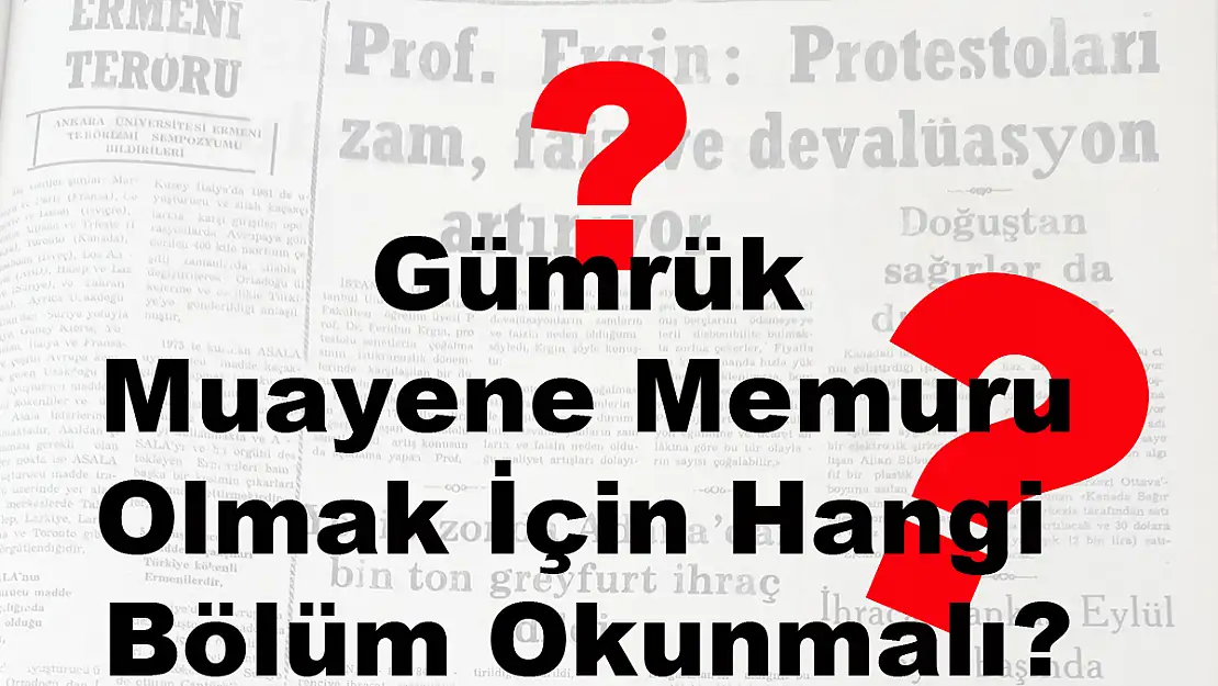 Gümrük Muayene Memuru Olmak İçin Hangi Bölüm Okunmalı?