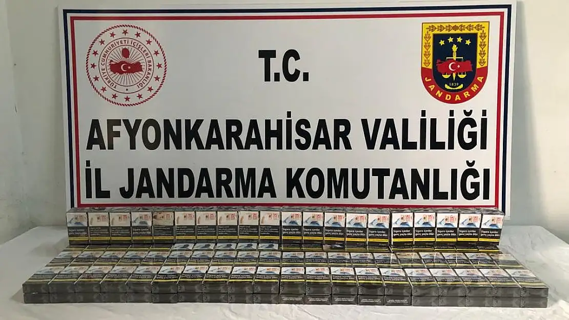 İhsaniye'de 260 paket gümrük kaçağı sigara ele geçirildi