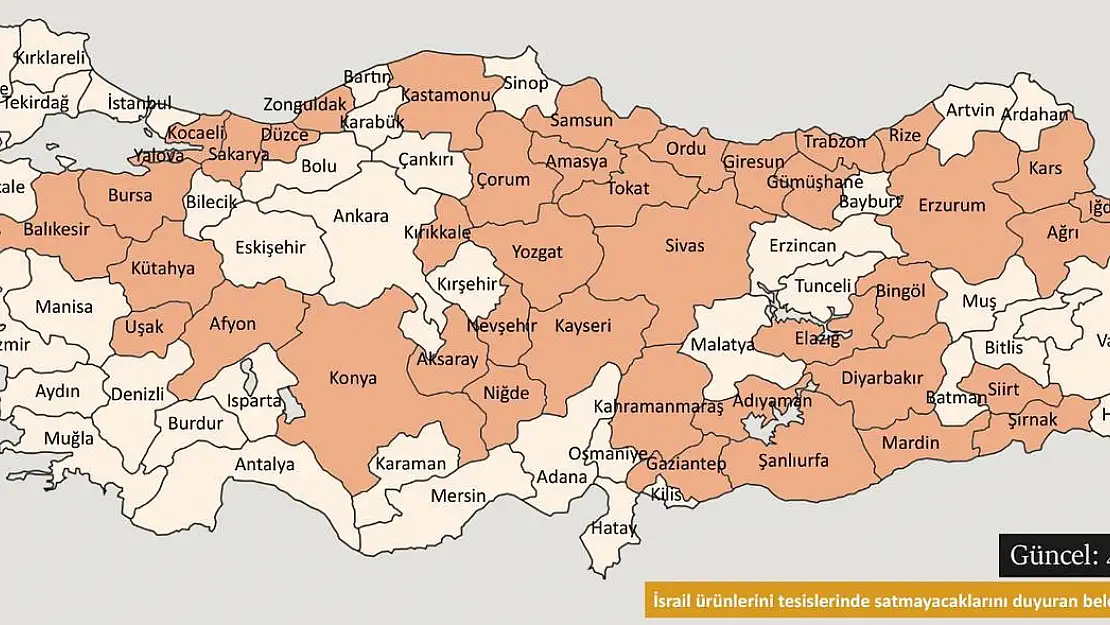 İşte İsrail mallarını boykot eden Belediyeler