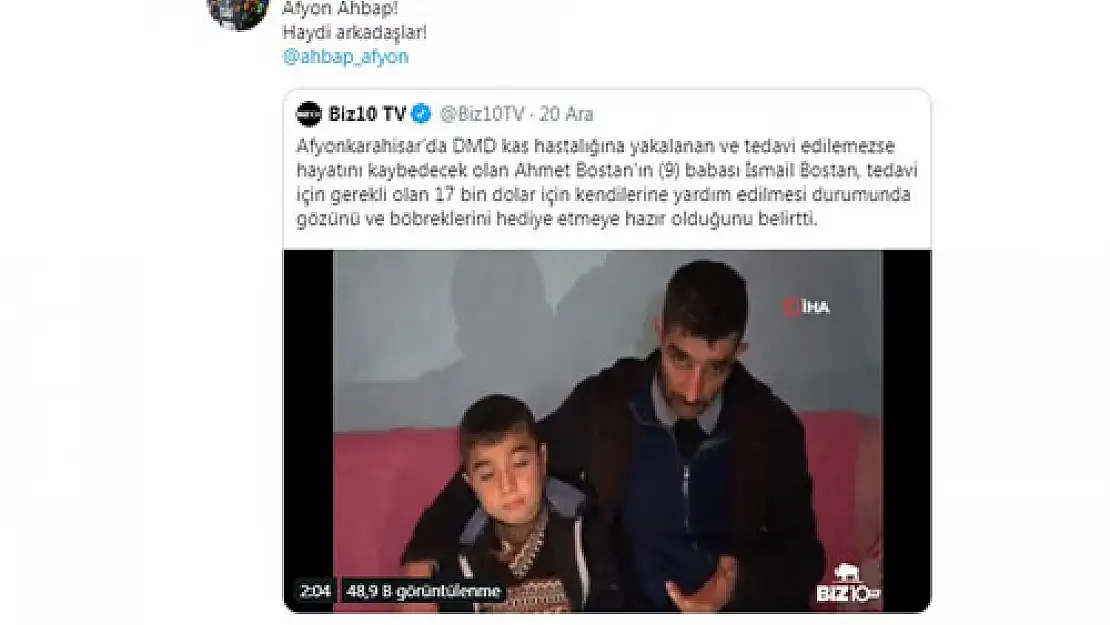 Kas hastası Ahmet’e Haluk Levent sahip çıktı