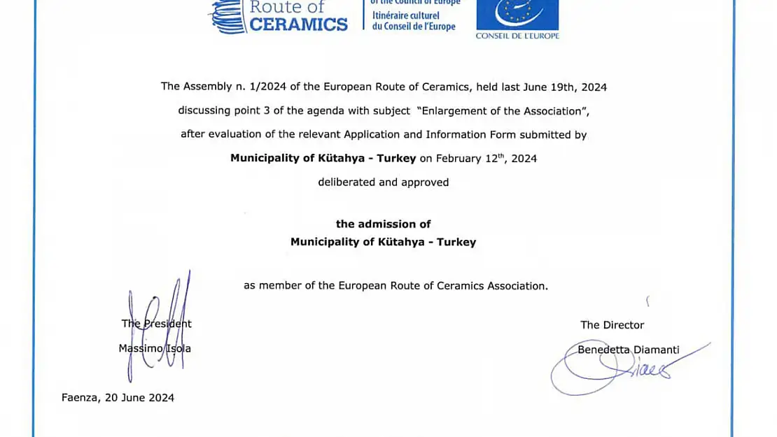 Kütahya, ‘Avrupa Seramik Rotası’nda