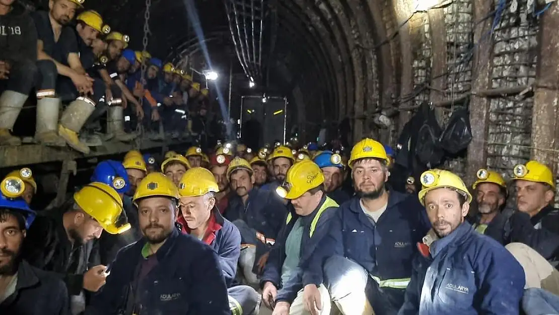 Maden işçilerinin yer altındaki eylemi 4'üncü gününde 190 kişi ile devam ediyor