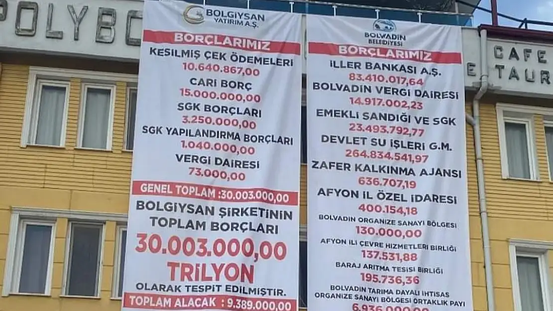 O Belediye’nin borçları da açıklandı