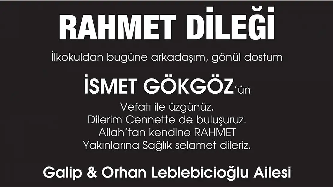 RAHMET DİLEĞİ