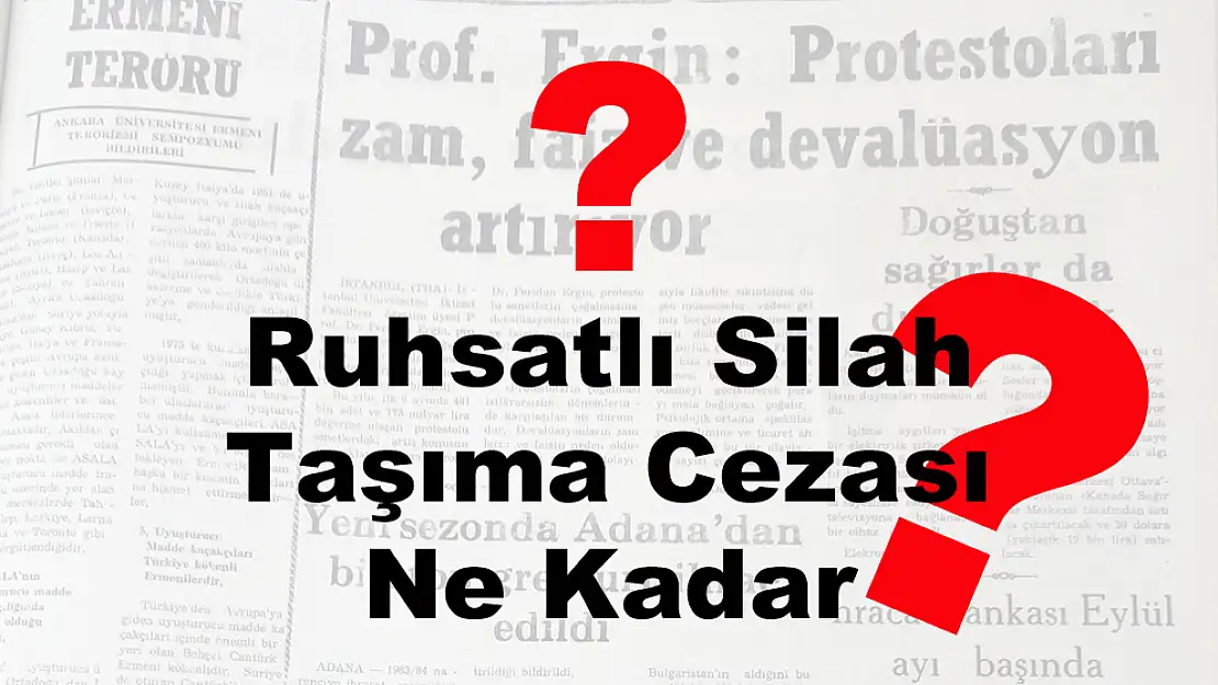 Ruhsatlı Silah Taşıma Cezası Ne Kadar?