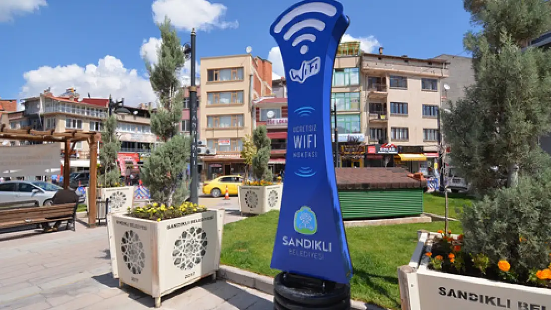 Sandıklı'da 5 farklı noktaya ücretsiz internet hizmeti