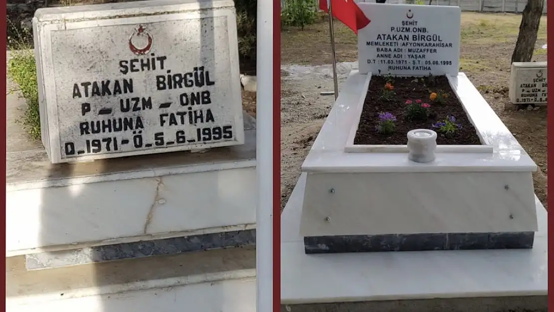 Şehit mezarları düzenlendi