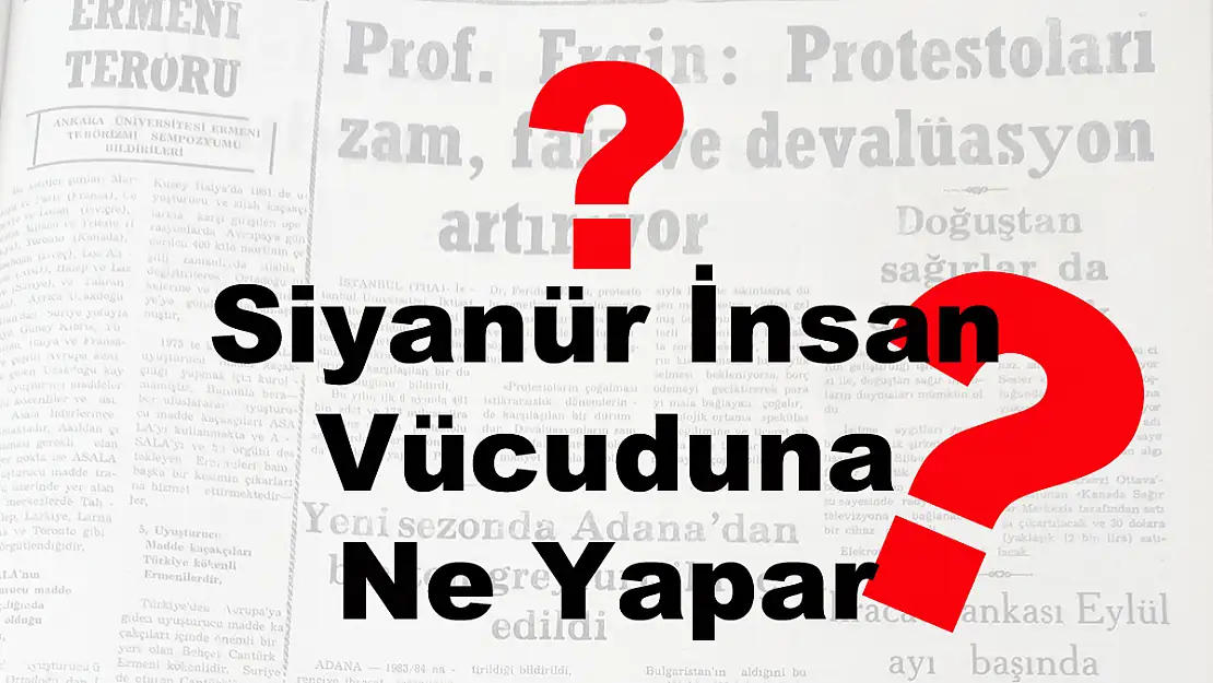 Siyanür İnsan Vücuduna Ne Yapar?