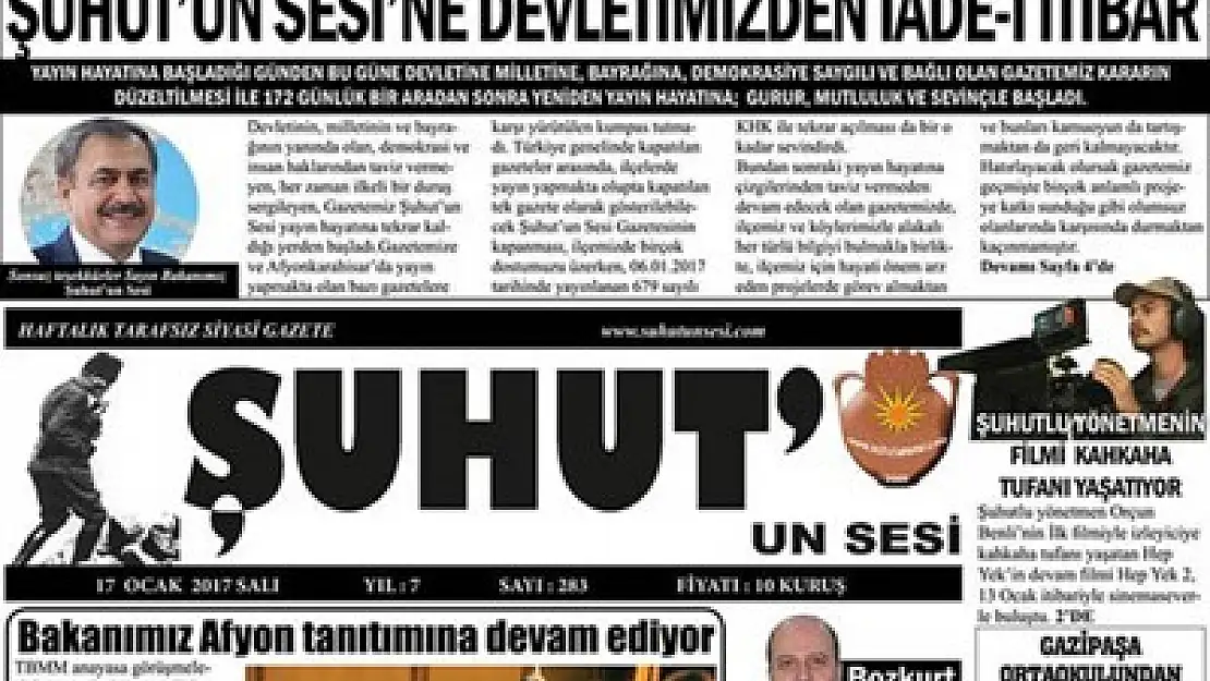 Şuhut’un Sesi yayında – Kocatepe Gazetesi