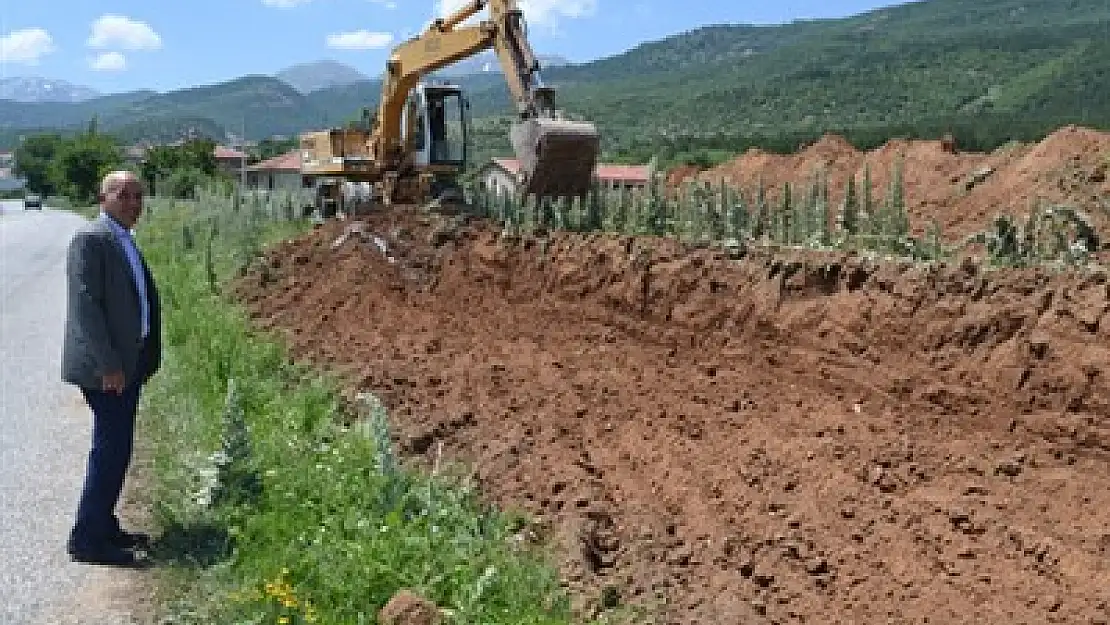 Sultandağı'nda ek mezar yapımına başlandı