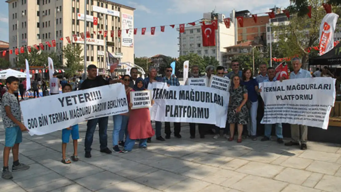 Termal mağdurları Afyon'da bir araya geldi