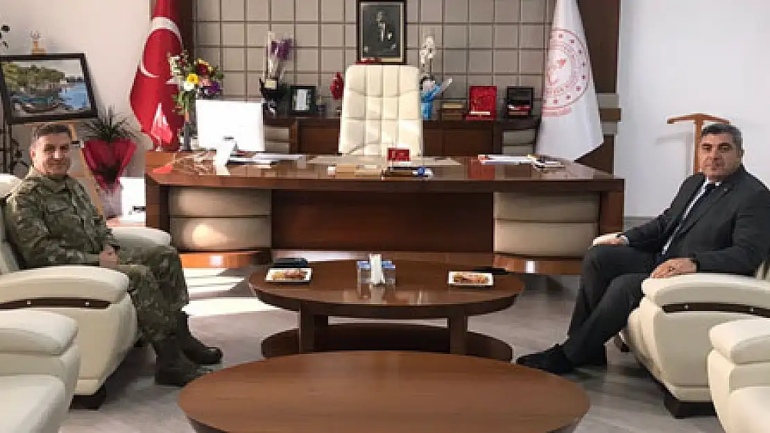 Tuğgeneral Alp'ten Müdür Sünnetci’ye ziyaret