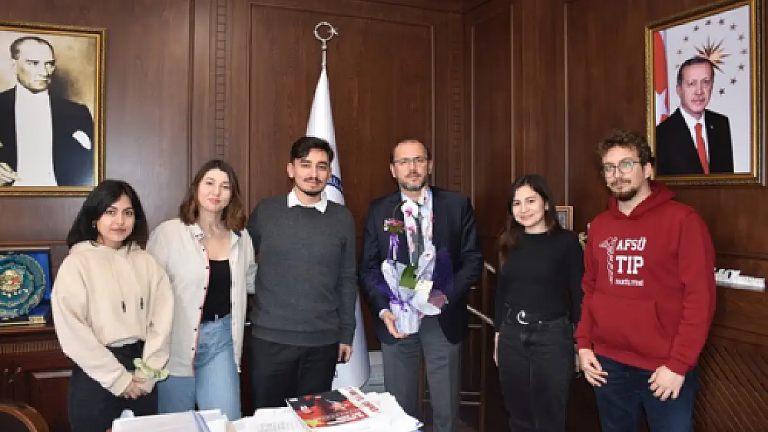 Türk Tıp Öğrencileri  Birliği'nden Retör Okumuş'a ziyaret