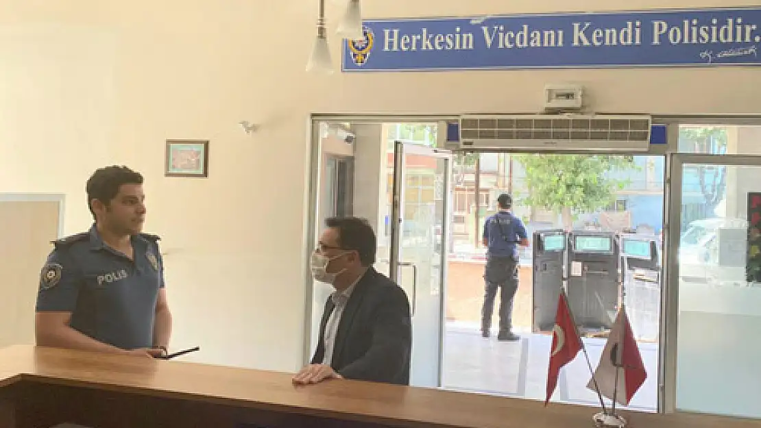 Vali Çiçek’ten, polis merkezine ziyaret