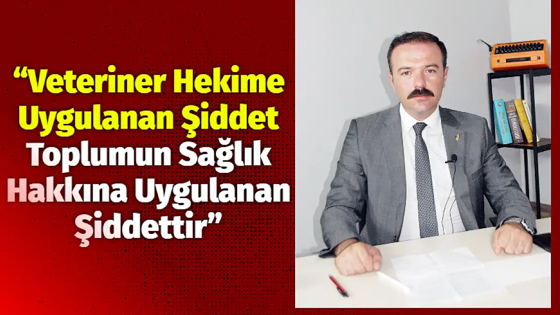 'Veteriner hekime uygulanan şiddet toplumun sağlık hakkına uygulanan şiddettir'