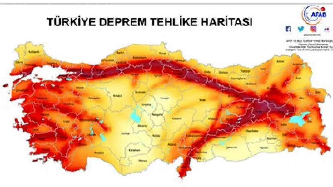 Yeni “Deprem Tehlike” haritası yayımlandı: Afyon orta derece yer ivmesi bölgesinde