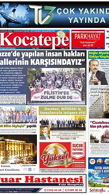 E-Gazete - Tarih: 06 Kasım 2023