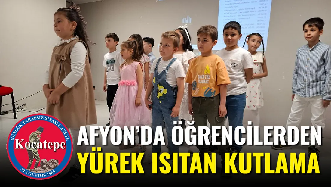 Afyon’da Öğrencilerden Yürek Isıtan Kutlama