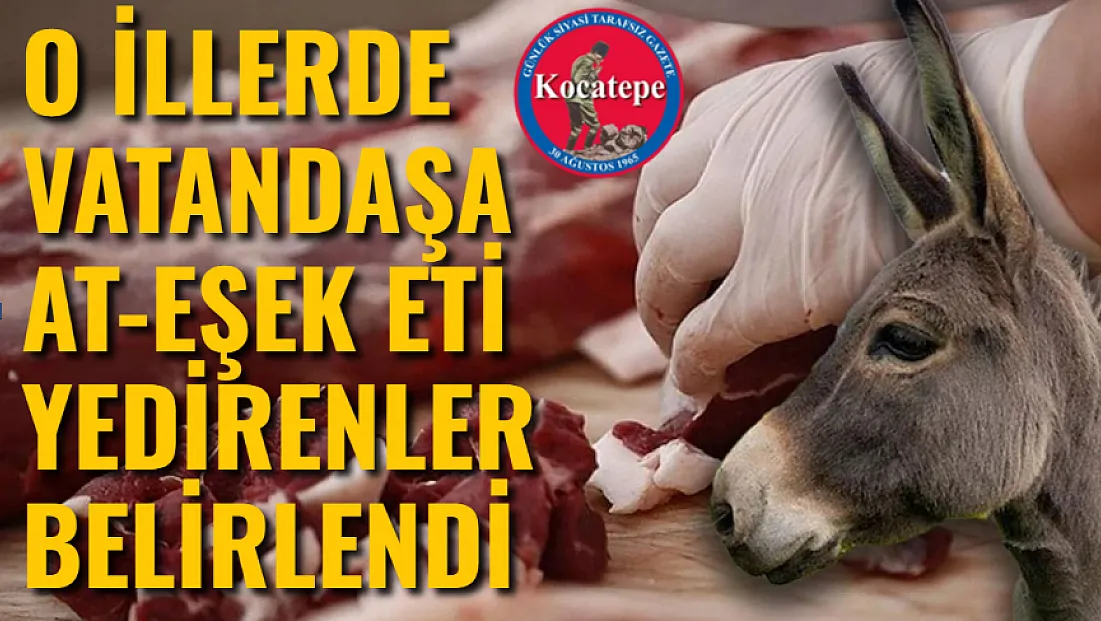 O İllerde Vatandaşa At-Eşek Eti Yedirenler Belirlendi