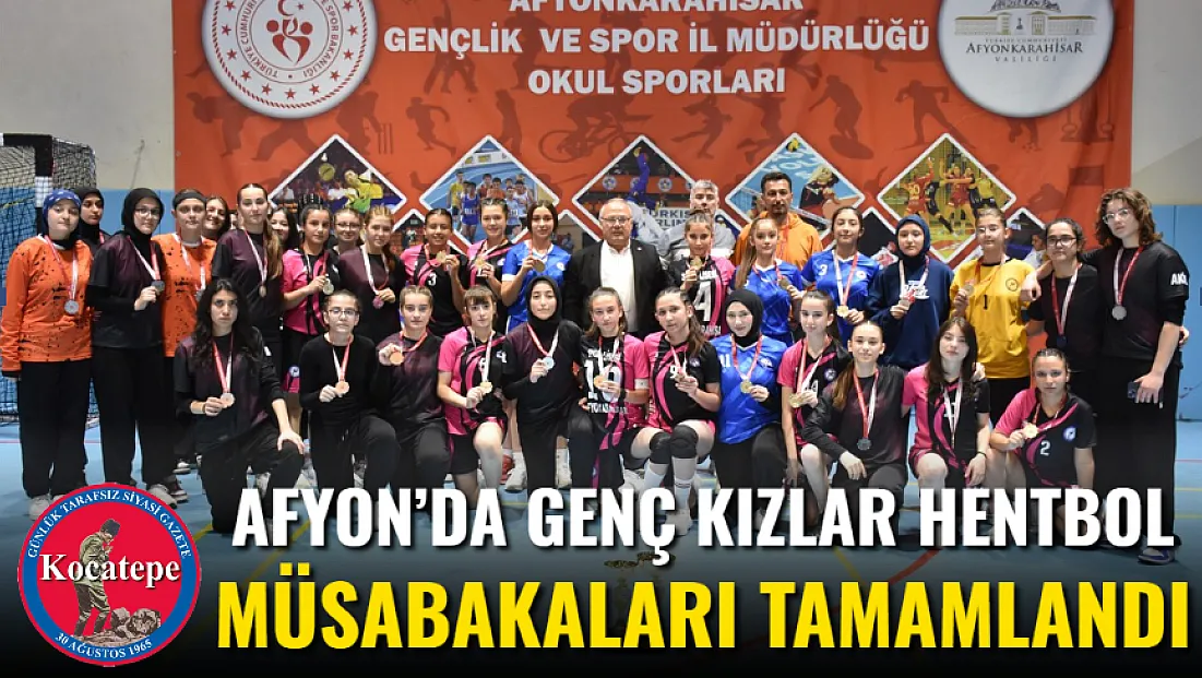 Afyon’da Genç Kızlar Hentbol Müsabakaları Tamamlandı