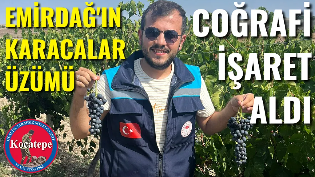 Emirdağ'ın Karacalar Üzümü Coğrafi İşaret Aldı