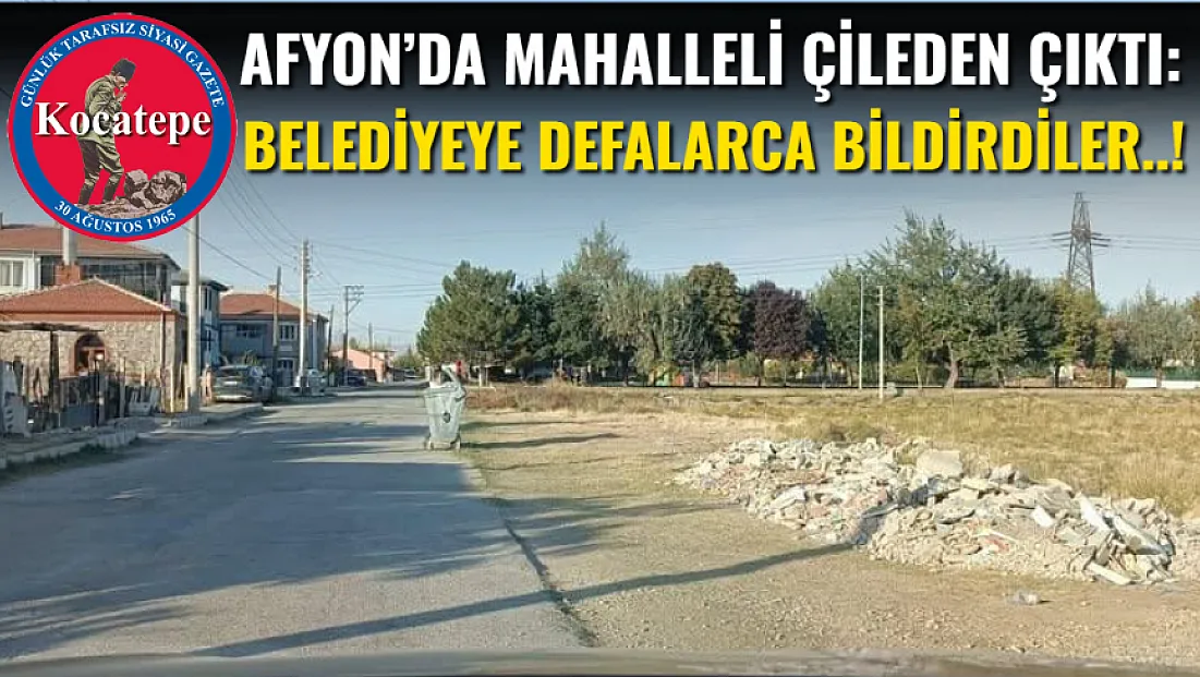 Afyon’da Mahalleli Çileden Çıktı: Belediyeye Defalarca Bildirdiler..!