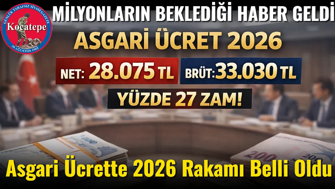 Asgari Ücrette 2026 Rakamı Belli Oldu