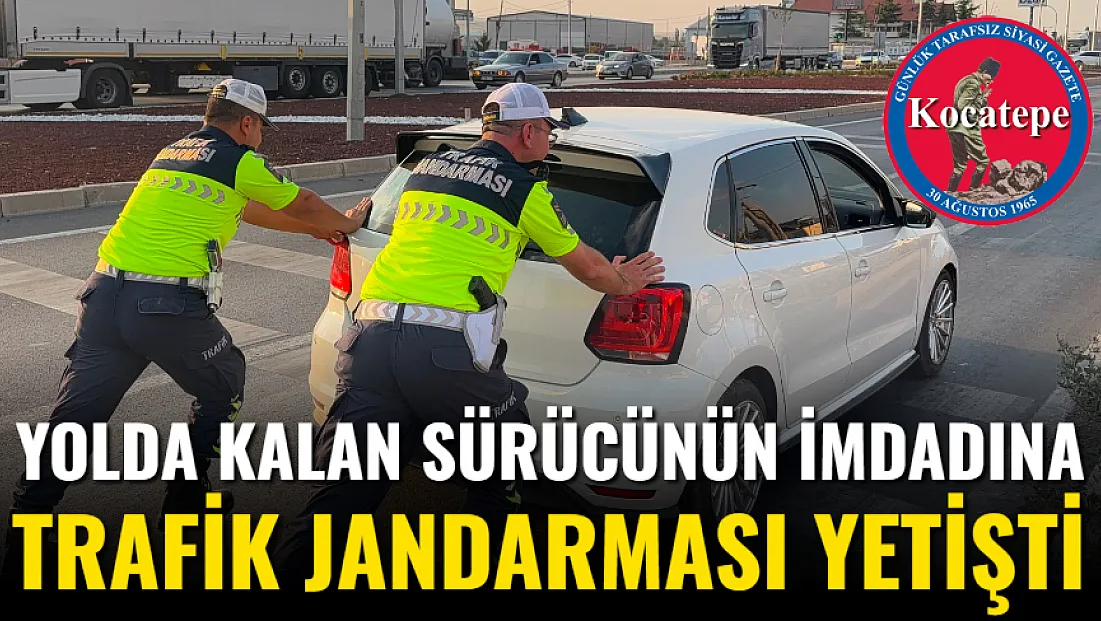 Yolda Kalan Sürücünün İmdadına Trafik Jandarması Yetişti